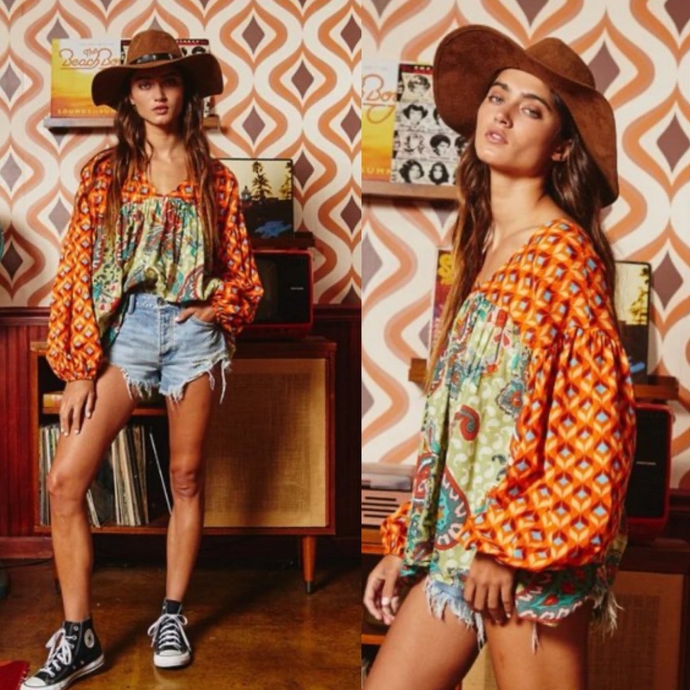 Bucketlist Multicolor Patterned Blouse - image 3